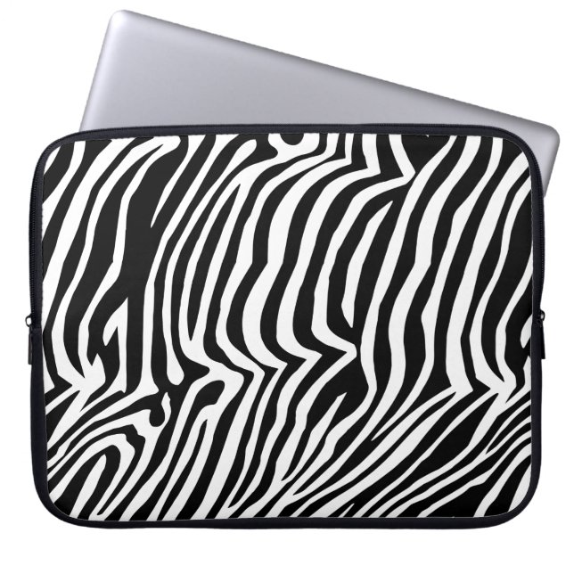 Zebra skin pattern laptop sleeve (Front)