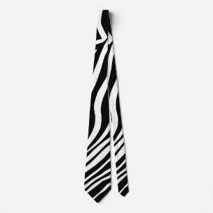 Zebra  skin pattern neck tie