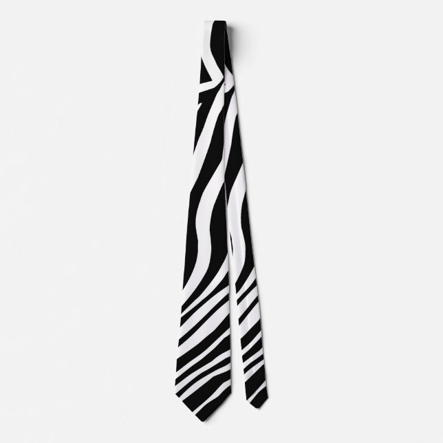 Zebra  skin pattern neck tie (Front)