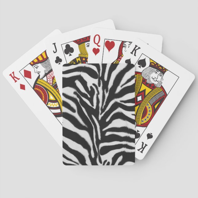 Zebra skin pattern poker cards (Back)