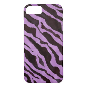 Zebra Skin Pattern Purple Black Modern Chic Fun iPhone 8/7 Case