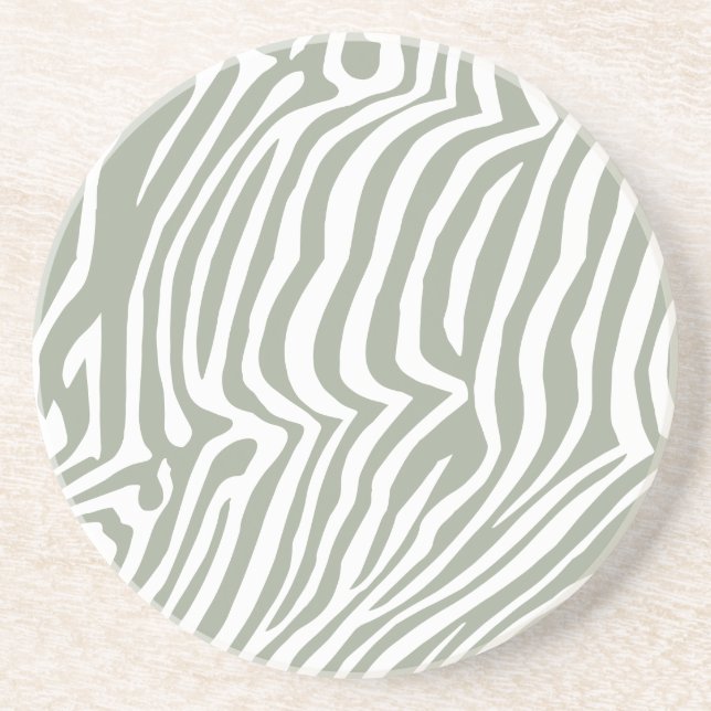 Zebra skin pattern sandstone coaster (Front)