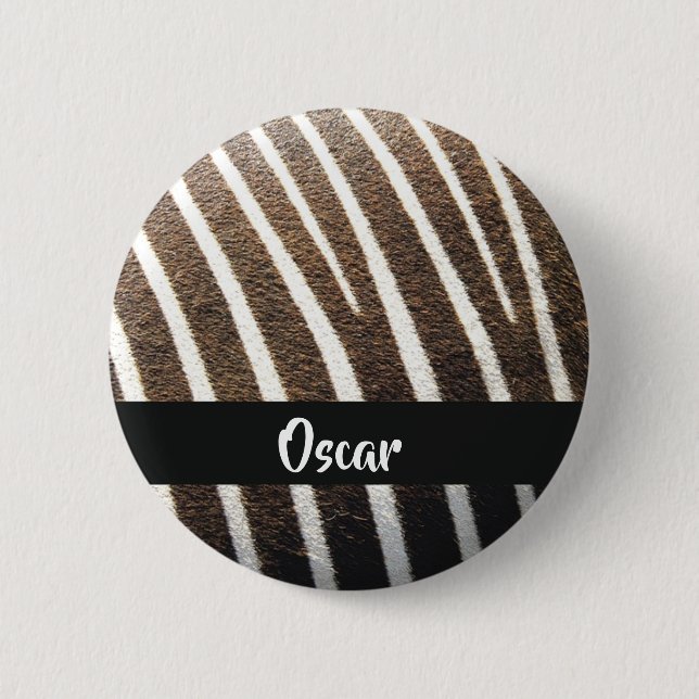 Zebra skin print button (Front)