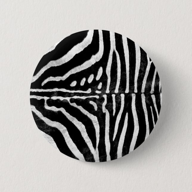 Zebra Skin Print Button (Front)