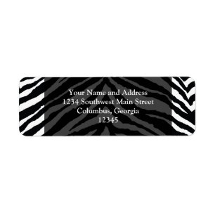 Zebra Skin Print Label
