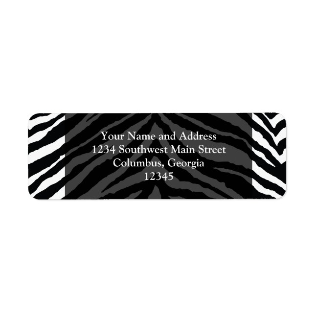 Zebra Skin Print Label (Front)
