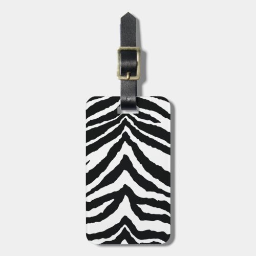 Zebra Skin Print Luggage Tag