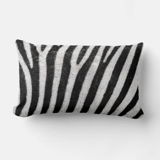 Zebra Skin Print Lumbar Pillow (Front)