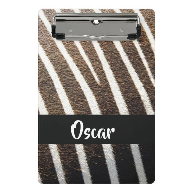 Zebra skin print mini clipboard (Front)