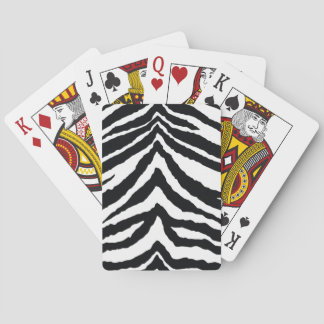 Zebra Skin Print Poker Cards