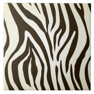 Zebra skin print stripes pattern ceramic tile