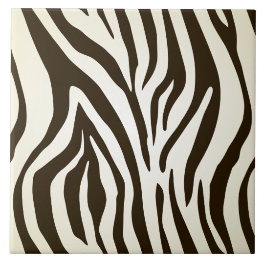 Zebra skin print stripes pattern ceramic tile