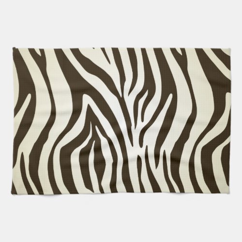 Zebra skin print stripes pattern kitchen towel