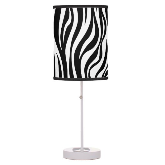 Zebra Skin Print Table Lamp (Front)