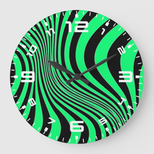 Zebra Skin Print Texture Pattern-88488 Large Clock (Front)