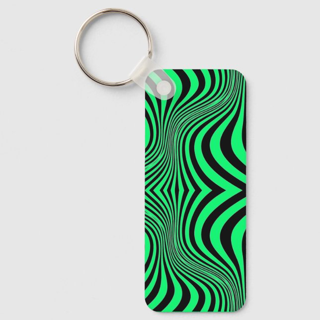 Zebra Skin Print Texture Pattern Keychain (Front)