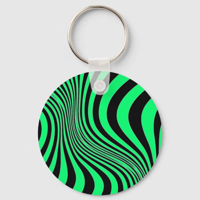 Zebra Skin Print Texture Pattern Keychain (Front)
