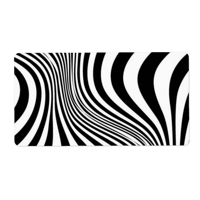 Zebra Skin Print Texture Pattern Label (Front)