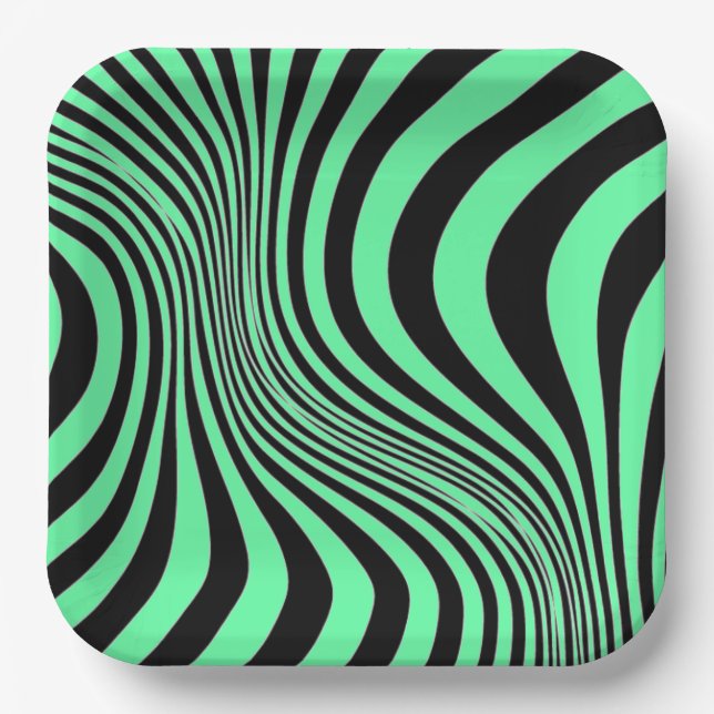 Zebra Skin Print Texture Pattern Paper Plates (Front)