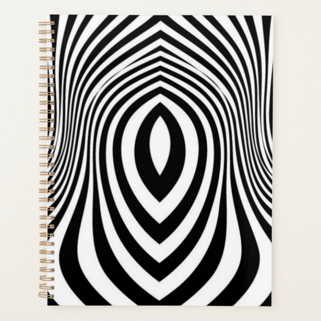 Zebra Skin Print Texture Pattern Planner (Front)