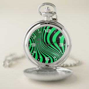 Zebra Skin Print Texture Pattern Pocket Watch