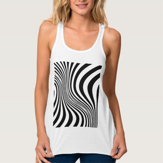 Zebra Skin Print Texture Pattern Tank Top (Front)