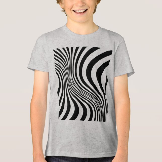 Zebra Skin Print Texture Pattern Tri-Blend Shirt (Front)