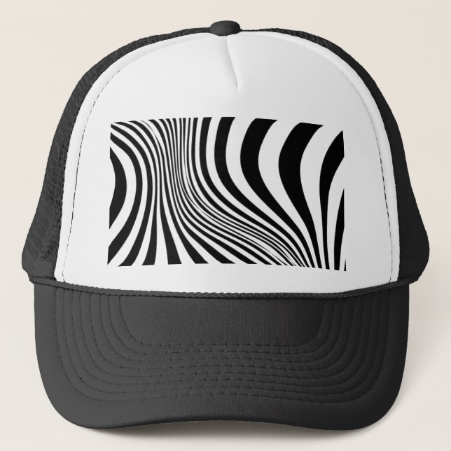 Zebra Skin Print Texture Pattern Trucker Hat (Front)