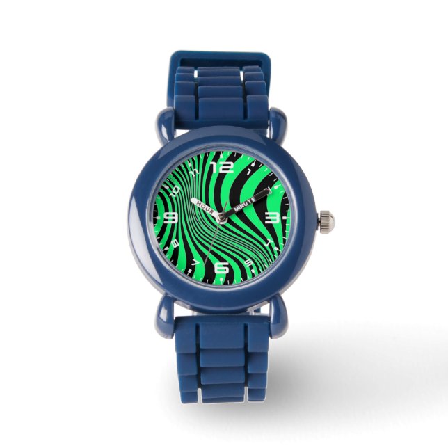 Zebra Skin Print Texture Pattern Watch (Front)