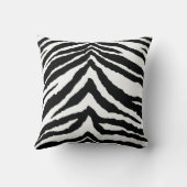 Zebra Skin Print Throw Pillow (Back)