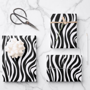 Zebra Skin Print Wrapping Paper Sheets