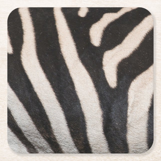 ZEBRA SKIN SQUARE PAPER COASTER (Front)