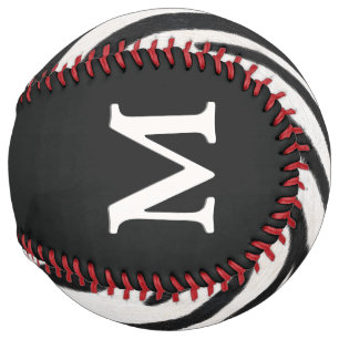 Zebra Skin Striped Realistic Fur Custom Monogram Softball