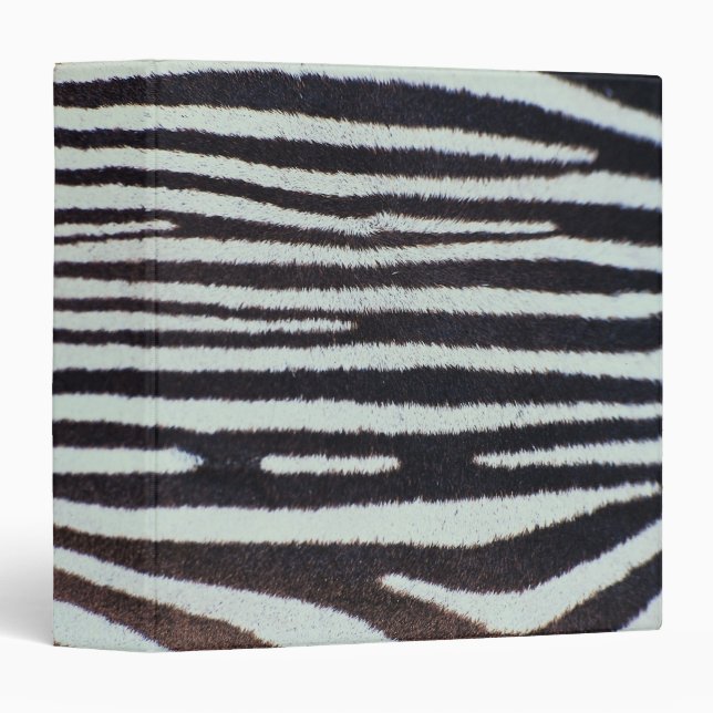 Zebra skin surface 3 ring binder (Front/Spine)
