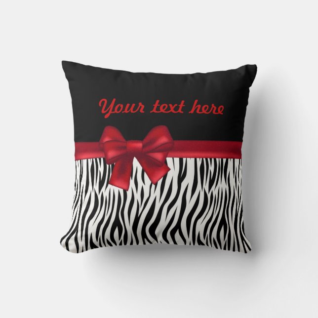 Zebra skin throw pillow (Front)