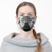 Zebra Snout Adult Cloth Face Mask (Worn)
