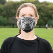 Zebra Snout Adult Cloth Face Mask (Outside)