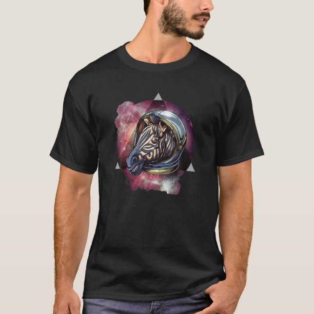 Zebra Space I Planets T-Shirt (Front)