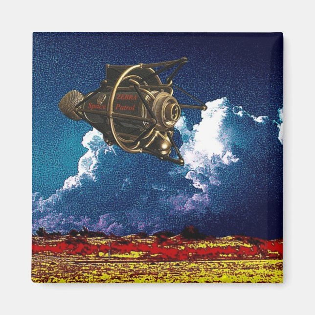 Zebra Space Patrol Magnet (Front)