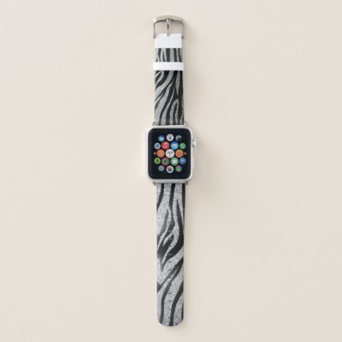 Zebra Sparkle Print Apple Watch Band