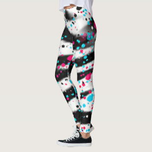 Zebra Splatter Leggings
