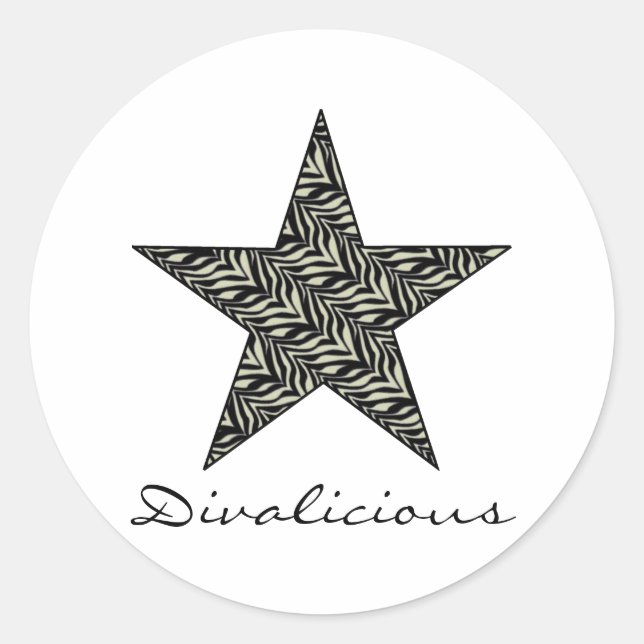 Zebra Star Stickers (Front)