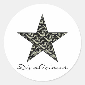 Zebra Star Stickers
