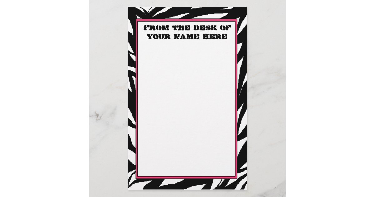 Zebra Stationery Zazzle