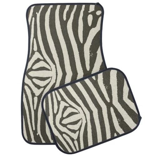 Zebra Stripe Animal Print Pattern Car Floor Mat