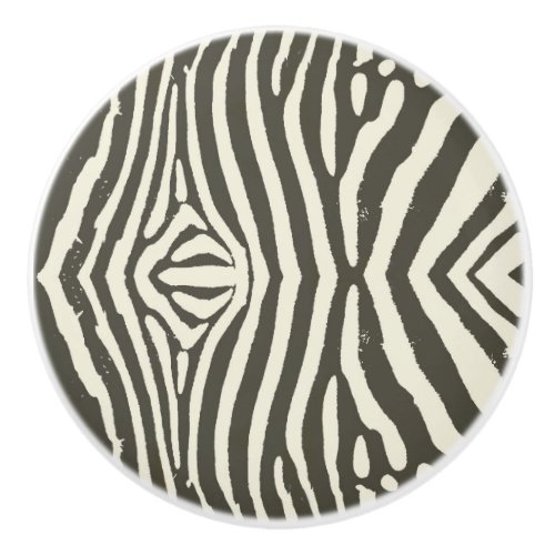Zebra Stripe Animal Print Pattern Ceramic Knob
