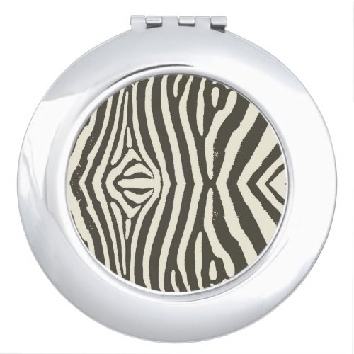 Zebra Stripe Animal Print Pattern Compact Mirror