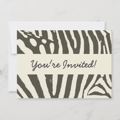 Zebra Stripe Animal Print Pattern Invitation