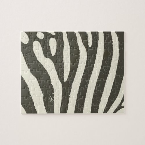 Zebra Stripe Animal Print Pattern Jigsaw Puzzle