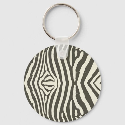 Zebra Stripe Animal Print Pattern Keychain